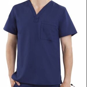 Healing Hands Scrubs- Men's Blue Label James Top Navy
